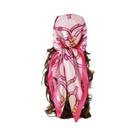 Lenço Quadrado De Seda 85cm Com Estampa De Corrente, Multifuncional, À Prova De Vento, Para Praia,