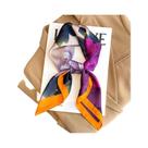 Lenço Quadrado De Seda Com Estampa Floral 70x70cm Para Mulheres, Foulard, Faixa De Cabelo, Fita Para