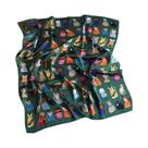 Lenço Quadrado De Seda Feminino Para O Verão Com Estampa De Gato, Laço De Cabelo De Cetim, Hijab De Lenço Quadrado De Seda Feminino Para O Verão Com Estampa De Gato, Laço De Cabelo De Cetim, Hijab De
