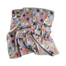 Lenço Quadrado De Seda Feminino Para O Verão Com Estampa De Gato, Laço De Cabelo De Cetim, Hijab De