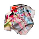 Lenço Quadrado De Seda Luxuoso Feminino, Lenço De Cetim Para Pescoço, Xale De Mão E Pulso, Estampas
