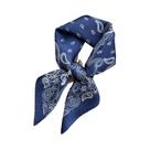 Lenço Quadrado Elegante Para Mulheres Em Cetim Macio Com Estampa De Listras, Xale De Seda Estiloso,