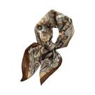 Lenço Quadrado Feminino De Cetim Macio 70x70cm Imitação De Seda Estilo Literário Moda Primavera