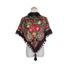 Lenço Quadrado Feminino Vintage Com Bordado Ucraniano Em Mistura De Algodão, Bandana Quente, Xale