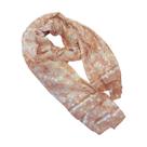 Lenço Retangular Floral 180 cm e Detalhes Dourados -
