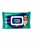 Lenço Umedecido Limpa Pata Pet Clean 50un Cães Gatos Higiene