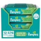 Lenço Umedecido Pampers Aloe Vera 12 Pacotes com 48 Unidades Cada Lenço Umedecido Pampers Aloe Vera 12 Pacotes com 48 Unidades Cada