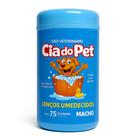 Lenço Umedecido Para Cães Cia do Pet Macho 75 Uni Aloe Vera