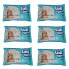 Lenço Umedecido Toalha de Banho Bebê Luli Care Kit 6 Pacotes 360 Folhas Com Extrato de Camomila e Lavanda