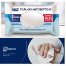 Lenço Umedecido/ Toalhas Antissépticas Mili pacote c/50 un