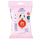Lenço Umedecidos para Limpeza de Seios Likluc Limpa Mama com 30 Unidades
