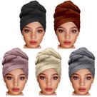 Lenço ZRQ Stretch Headwrap Turbans para mulheres, 5 peças