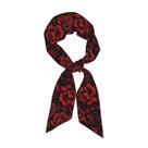 Lenço Zynphebag feminino, moderno, longo, magro, preto, vermelho, rosa, estampado