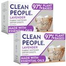 Lençóis amaciantes de roupas The Clean People Lavender, pacote 240 Lençóis amaciantes de roupas The Clean People Lavender, pacote 240