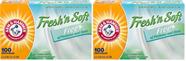 Lençóis amaciantes de tecidos Arm & Hammer 2x100 ct sem perfume Lençóis amaciantes de tecidos Arm & Hammer 2x100 ct sem perfume