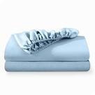 Lençóis com elástico Bare Home Twin XL, pacote com 2 unidades, azul claro
