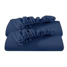Lençóis com elástico, pacote com 2 unidades, Bare Home Twin XL, azul escuro