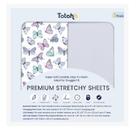 Lençóis com elástico Totaha Premium Stretchy, pacote com 2 borboletas