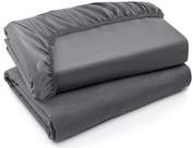 Lençóis com elástico Utopia Bedding King, pacote com 2 unidades, microfibra macia, cinza