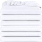 Lençóis com elástico Utopia Bedding Twin XL, pacote com 6 unidades, microfibra branca
