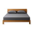 Lençóis de aterramento Hooga Queen Size 94% algodão orgânico cinza