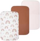Lençóis de berço ajustados TANSY PANDA 48x81 cm, pacote com 3, marrons Lençóis de berço ajustados TANSY PANDA 48x81 cm, pacote com 3, marrons