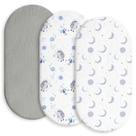 Lençóis de berço Baby Muslin, pacote com 3, da GLLQUEN BABY 84x43 cm