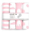 Lençóis de berço BaeBae Goods Elephants Collection, pacote com 4