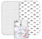 Lençóis de berço Cambria Baby 100% algodão orgânico, pacote com 3