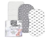 Lençóis de berço Cambria Baby 100% algodão orgânico, pacote com 3