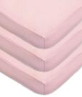 Lençóis de berço com elástico American Baby Company 100% algodão, pacote com 3