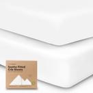 Lençóis de Berço KeaBabies - Kit com 2 Pares de Algodão Orgânico