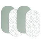 Lençóis de berço para bebês, pacote com 4 unidades Biloban Soft Green Fit