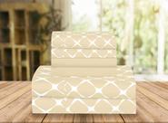 Lençóis de cama Elegant Comfort Bloomingdale Full Linen Cream