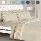 Lençóis de cama Mueller Luxury Full Size 6PC 1800 Soft Cream