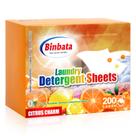 Lençóis de detergente para roupa Binbata 200 Loads Citrus Charm Scent