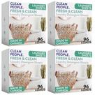 Lençóis de detergente para roupa Clean People 384 Count Fresh Scent