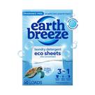 Lençóis de detergente para roupa Earth Breeze, sem perfume, 30 quilates