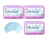 Lençóis de detergente para roupa Enyur Fresh Scent 96 cargas, 3 pacotes
