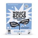 Lençóis de detergente para roupa Molly's Suds 120 Loads Ocean Mist