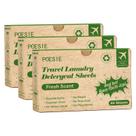 Lençóis de detergente para roupa Poesie Travel Fresh Scent 120 folhas