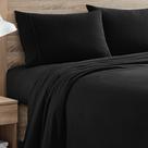 Lençóis de Flanela King Size Sweet Home Collection - Quentes e Aconchegantes - Pretos