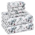 Lençóis de flanela RUVANTI, tamanho completo, 6 peças, 100% algodão, 170 g/m2