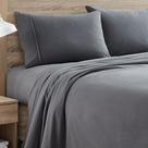 Lençóis de Flanela Sweet Home Collection - Twin Grey - Macios e Aconchegantes