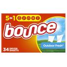 Lençóis de Secadora Bounce Outdoor Fresh - 34 Unidades - Amaciante e Perfumador Lençóis de Secadora Bounce Outdoor Fresh - 34 Unidades - Amaciante e Perfumador