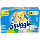 Lençóis de secagem e amaciante de roupas Snuggle Plus SuperFresh 200ct