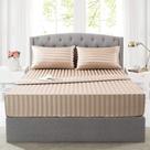 Lençóis de seda acetinada Lanest Housing King Size Taupe Lençóis de seda acetinada Lanest Housing King Size Taupe