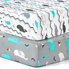 Lençóis Pack n Play, mini berço, elástico, pacote com 2