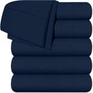 Lençóis planos Utopia Bedding Full Navy, pacote de 6 peças Lençóis planos Utopia Bedding Full Navy, pacote de 6 peças