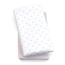 Lençóis Playard Chicco Lullaby Pink Dot, pacote com 2 rosa/branco
